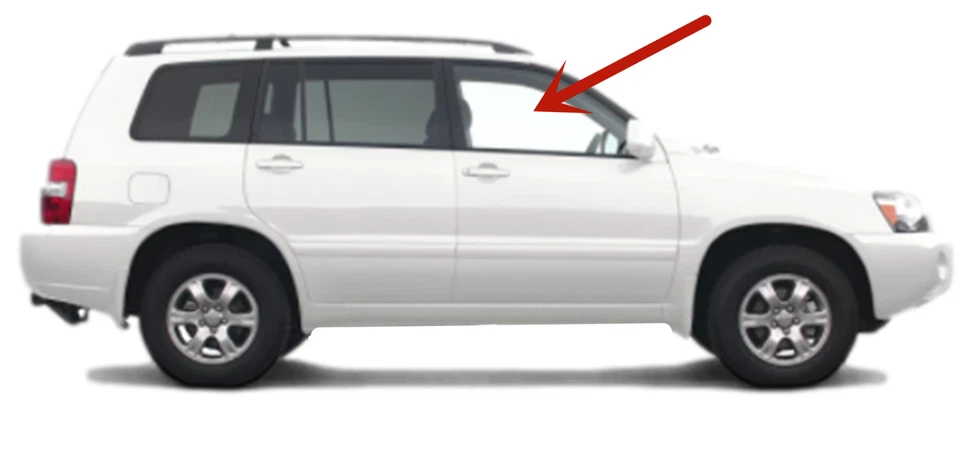 Fits 2001-2007 Toyota Highlander 4Dr SUV Passenger Right Front Door Window Glass - Imagem 2 de 2