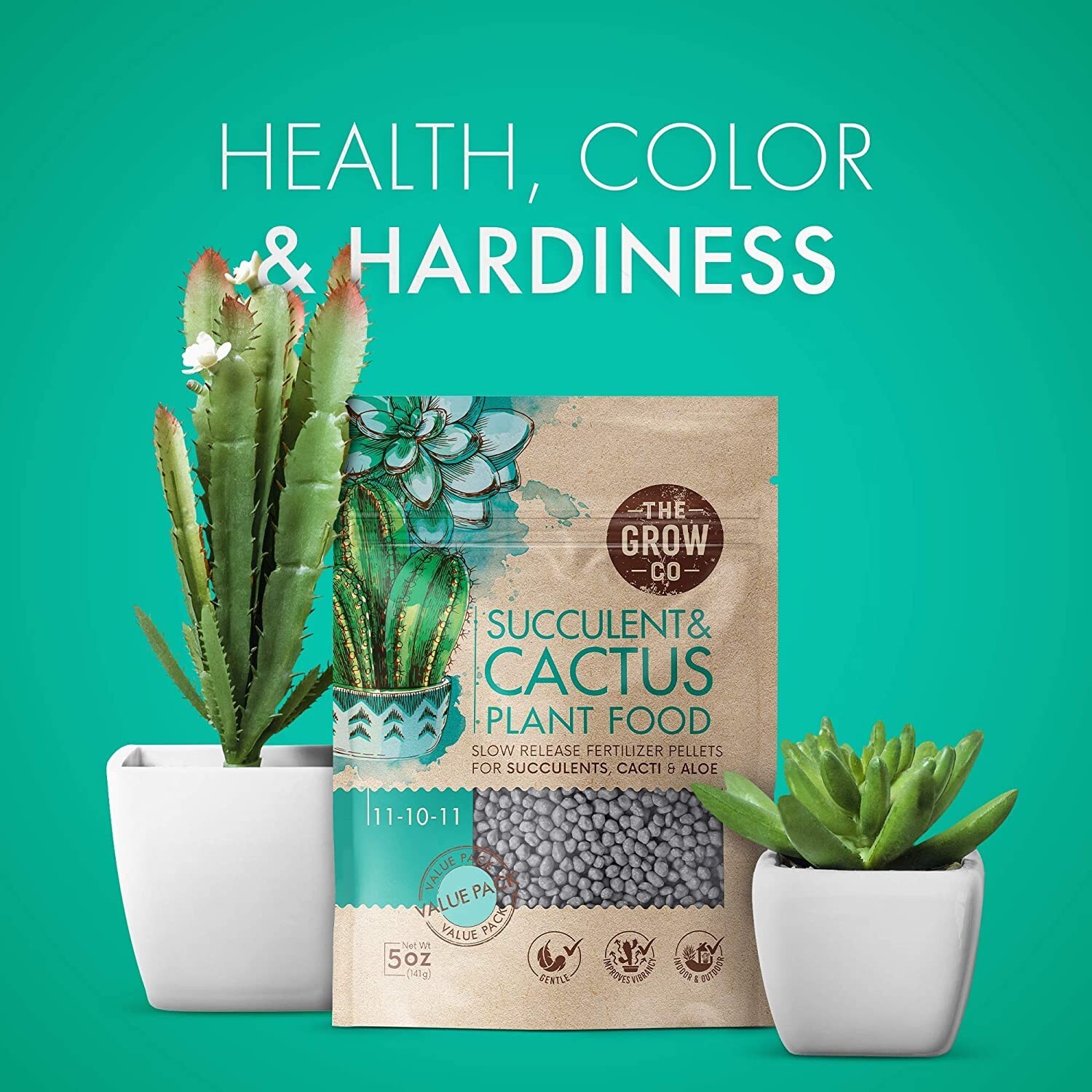 Succulents & Cactus Plant Food Gentle Long Lasting Formula, Slow