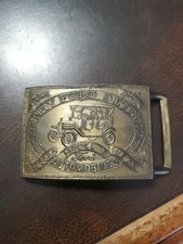 Vintage HENRY FORD Belt Buckle Detroit Automobile Record Year Model T