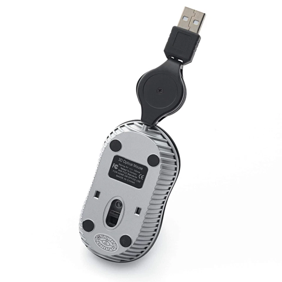 USB Verbatim USB Corded Mini Travel Optical Wired Mouse for Mac and PC USB - Image 2 of 4