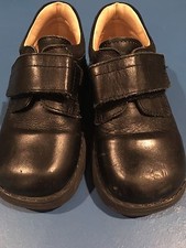 Little Eric Italian boys black leather walking boot size 27