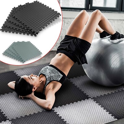 EXTRA DICKE FITNESSSTUDIO BODEN INEINANDERGREIFENDE FUSSMATTEN EVA WEICHSCHAUMMATTE YOGA FLIESEN UK