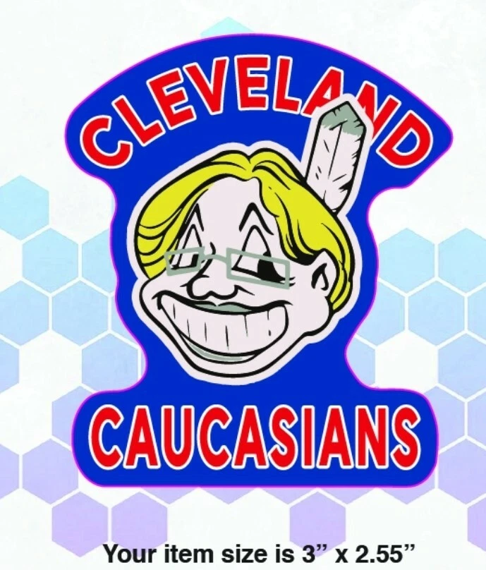 NEW CLEVELAND GUARDIANS  CAUCASIANS MLB RETRO VINTAGE LOOKING LOGO STICKERS (5) - Image 2 of 4
