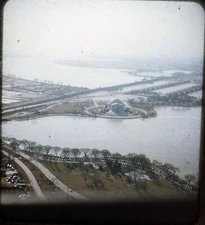 Flying over Washington DC aerial view 1950s Stereo Realist Slide Kodachrome #962