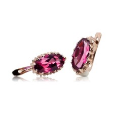 2 CT Marquise Cut Classic Red Ruby Women's Stud Earrings 14K Rose Gold Plated