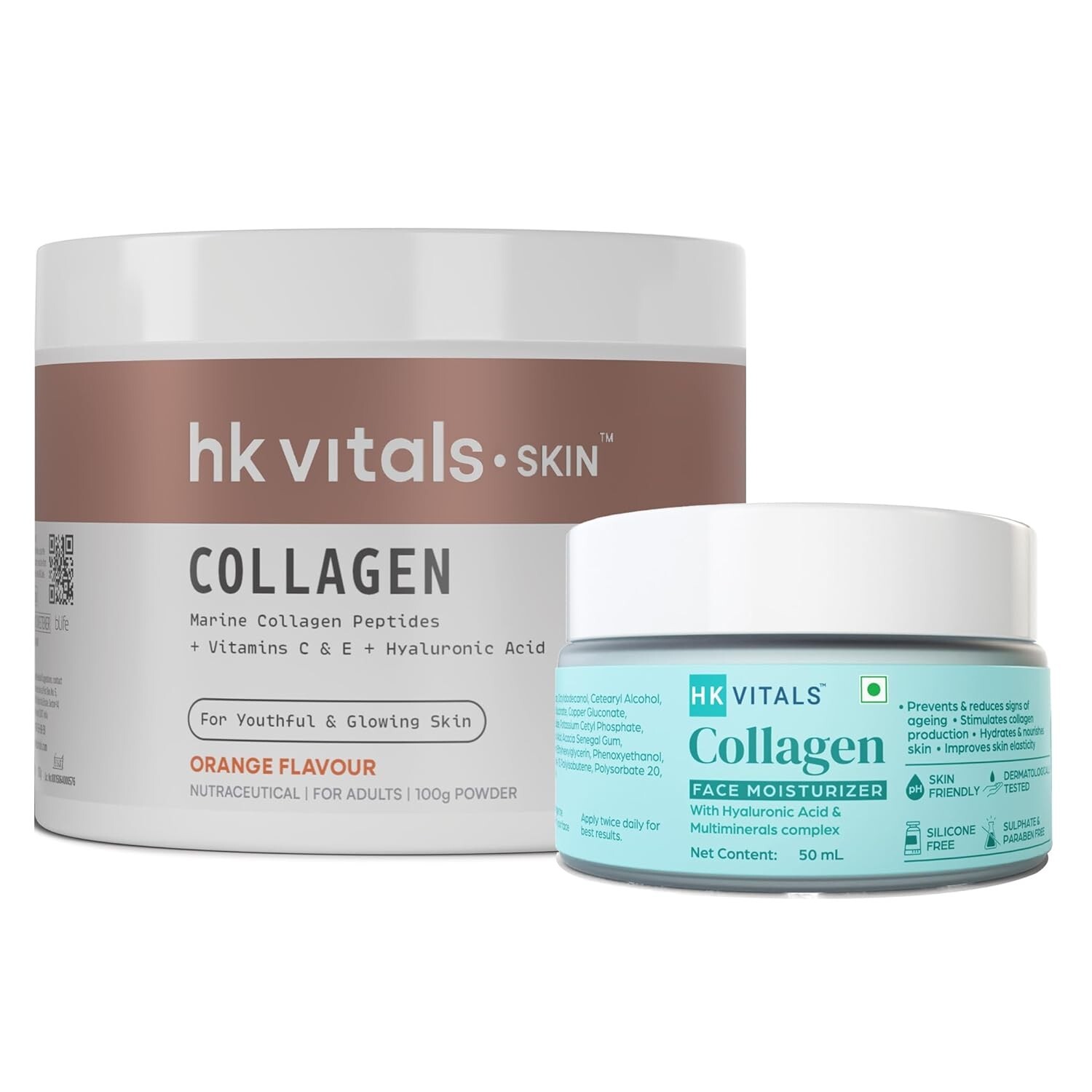 HealthKart HK Vitals Skin Radiance Collagen Powder with Moisturizer for Glowing Skin