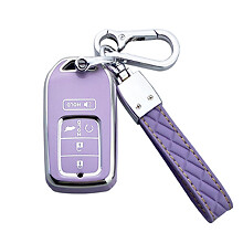 Yuebutor Key Fob Cover Case Fit for  Honda Accord Civic CRV HRV CRZ Fit