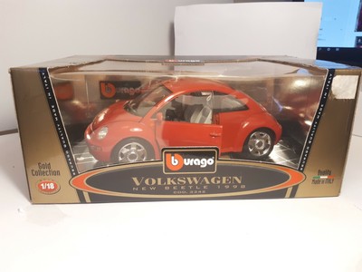 burago volkswagen new beetle 1998 gold collection