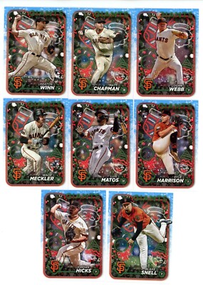 2024 TOPPS HOLIDAY SAN FRANCISCO GIANTS TEAM SET  LUIS MATOS  KYLE HARRISON RC