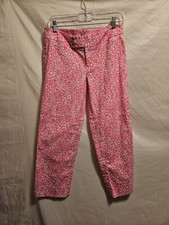 Lilly Pulitzer White Label Vintage Palm Beach Fit Capri Pants Size 6. Pink Fish