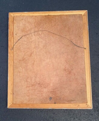 CAPRICORN EMBOSSED LEATHER ZODIAC PICTURE FRAMED 20 X 23 3/4 DEC