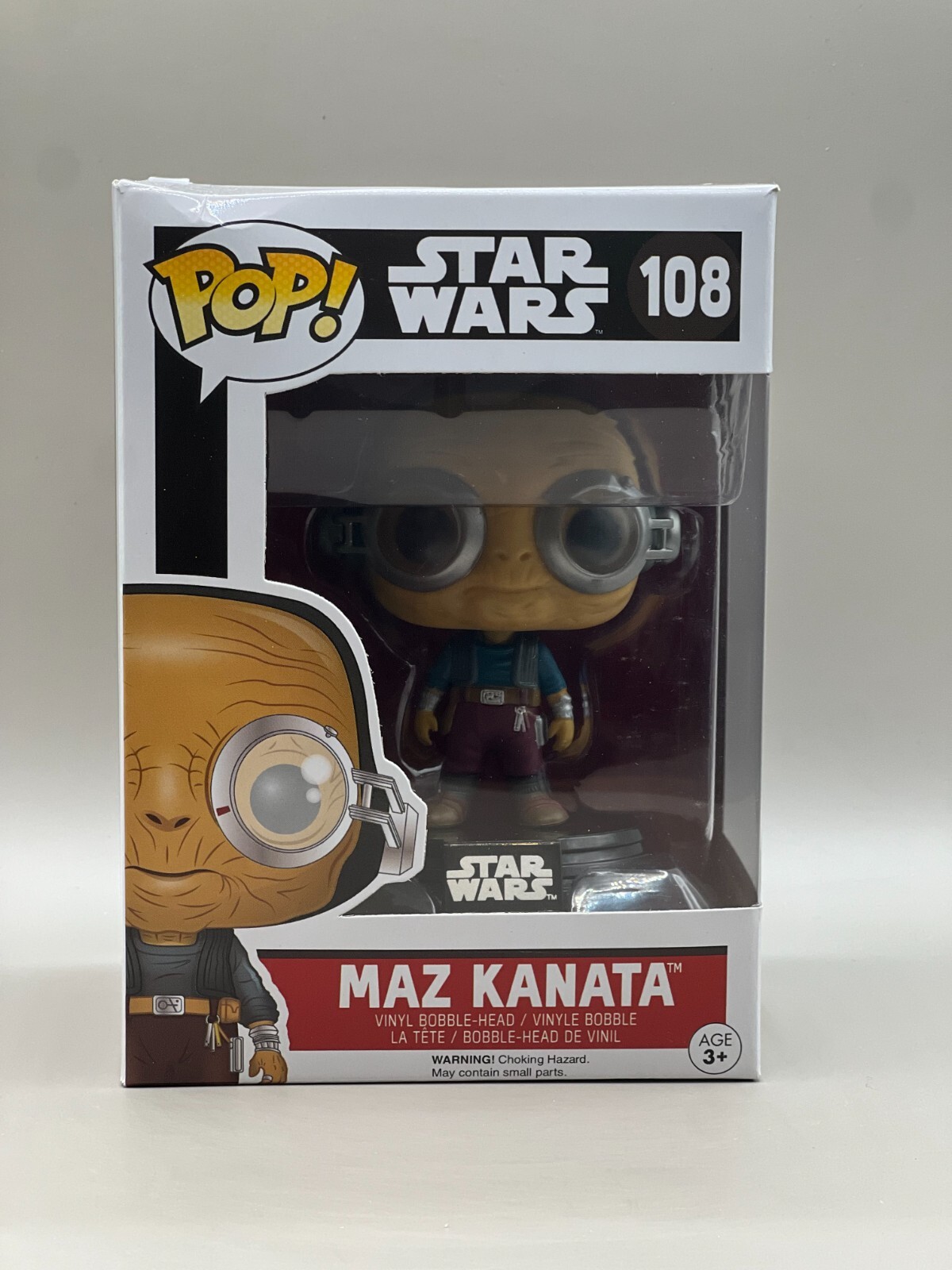 Funko Pop Vinyl Star Wars Maz Kanata #108 Bobblehead Figure New