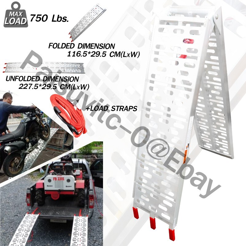 Motorcycle Folding Loading Ramp Aluminum 90