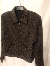 Baroque Jacket USA Made Brown & Black Size M Stoned