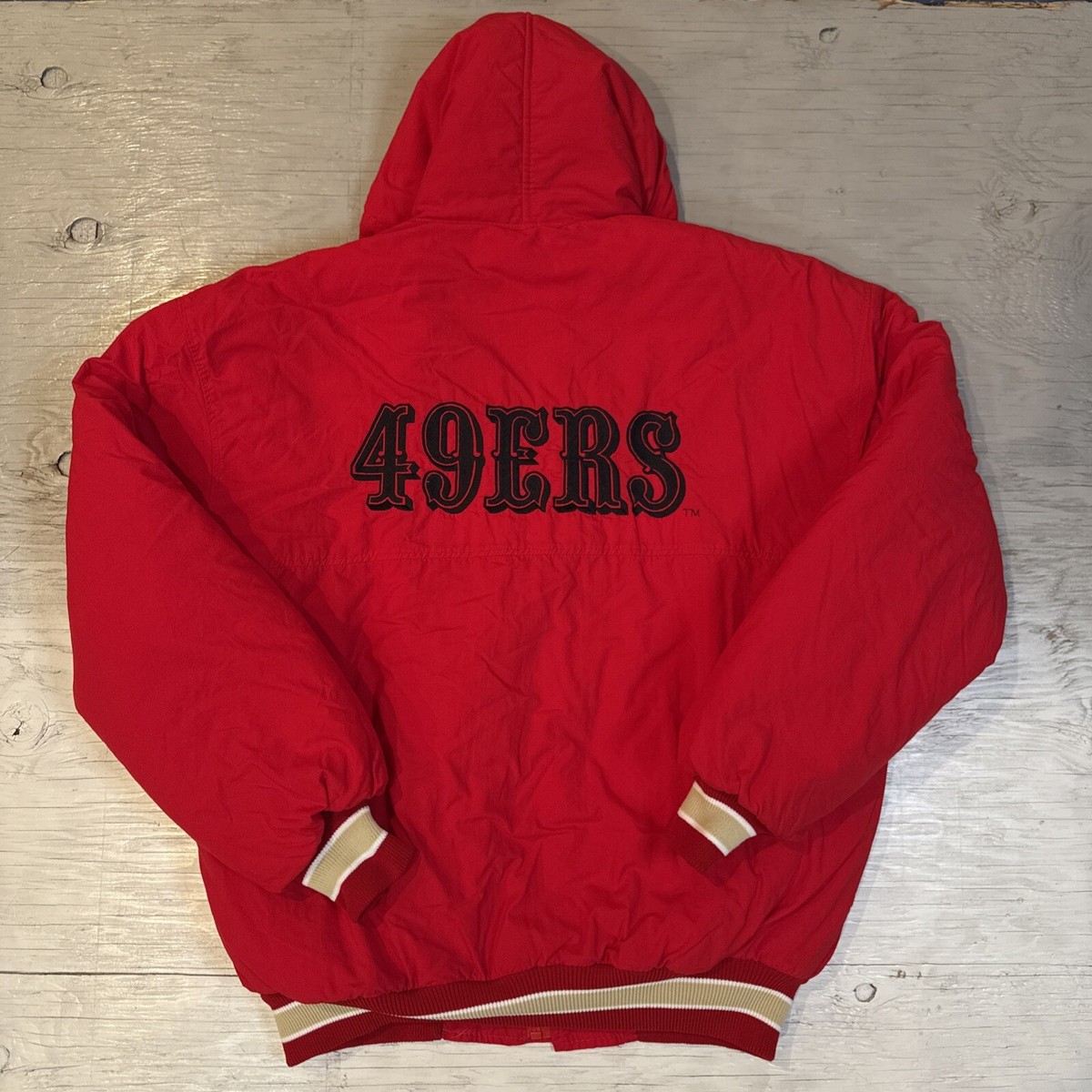Vintage 80s Delong NFL San Francisco SF 49ers Full Zip Hooded