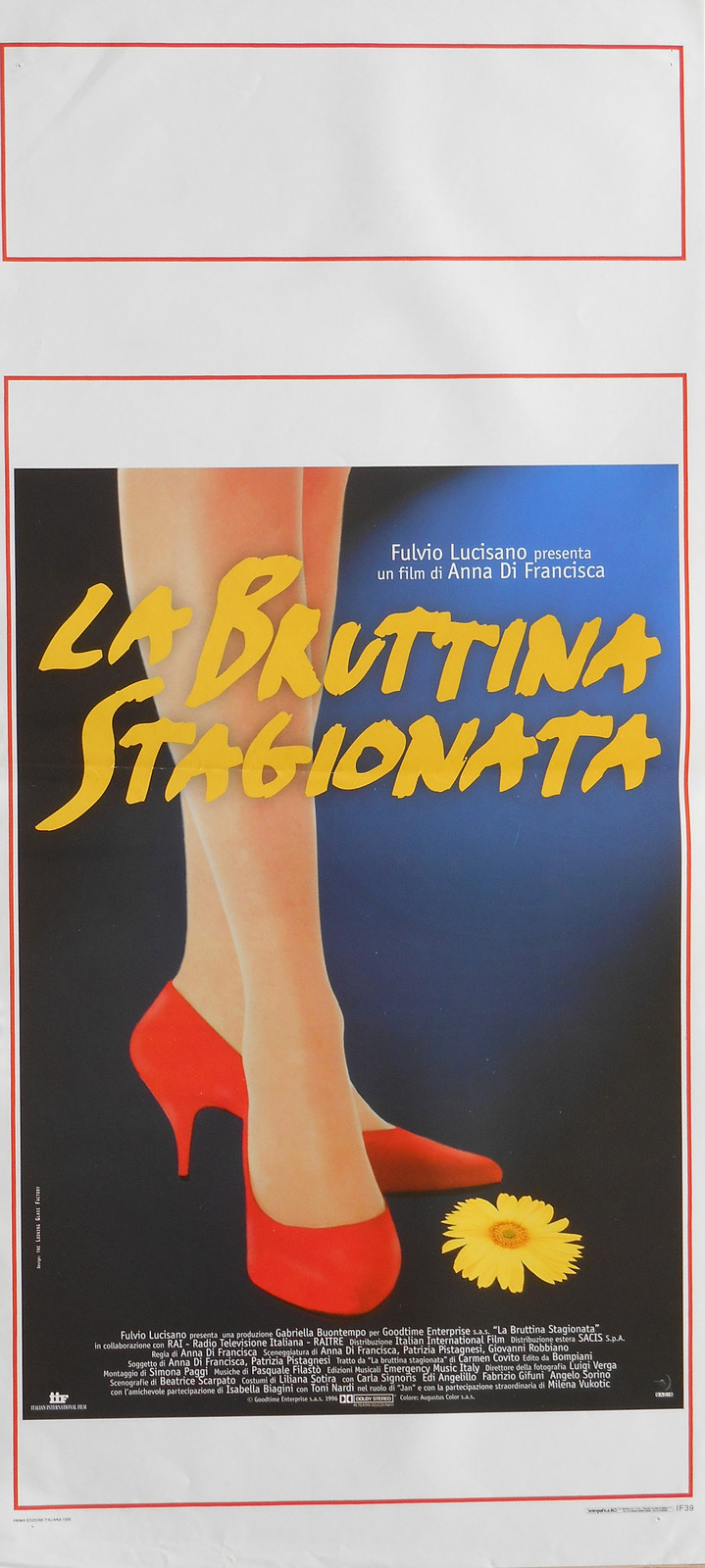 Locandina originale film La bruttina stagionata (1996) - Regia di Anna Di Francisca