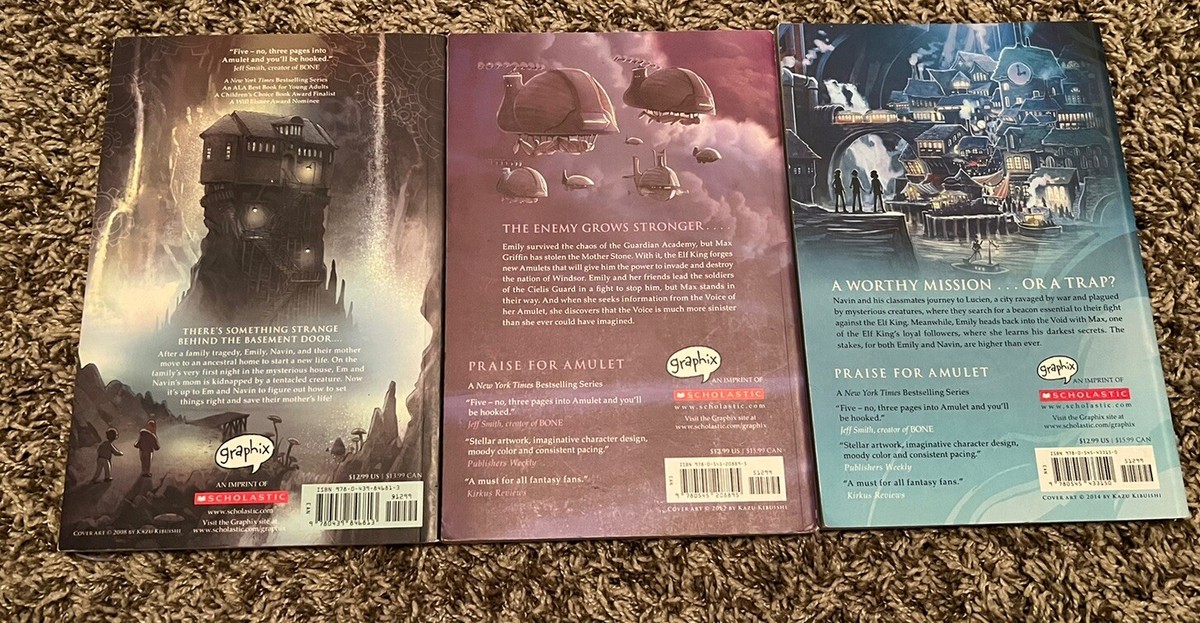 Lot of 5l3 AMULET Series Scholastic Graphix By Kazu Kibuishi #1,5
