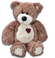 Tender Teddy Bear Tan/ Patchwork Heart/toys By First And Main on sale Tender Teddy Bear Tan/ Patchwork Heart/toys By First And Main on sale