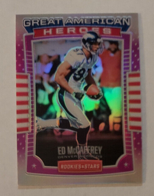 Ed McCaffrey (Broncos) 2017 Rookies & Stars Great American Heroes PURPLE /49
