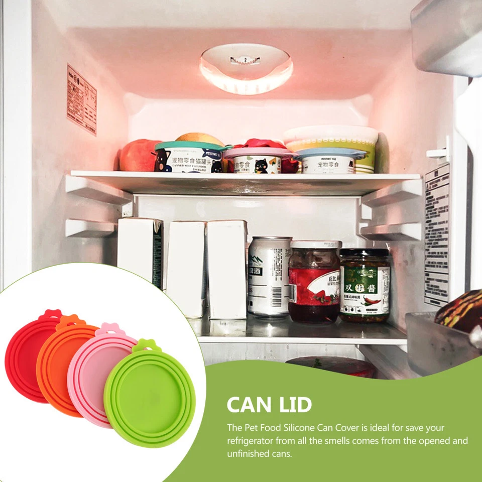 4Stk Silikon Dosendeckel Pet Kann Abdeckungen Deckel Hund Katze Nassfutter - Bild 4 von 4