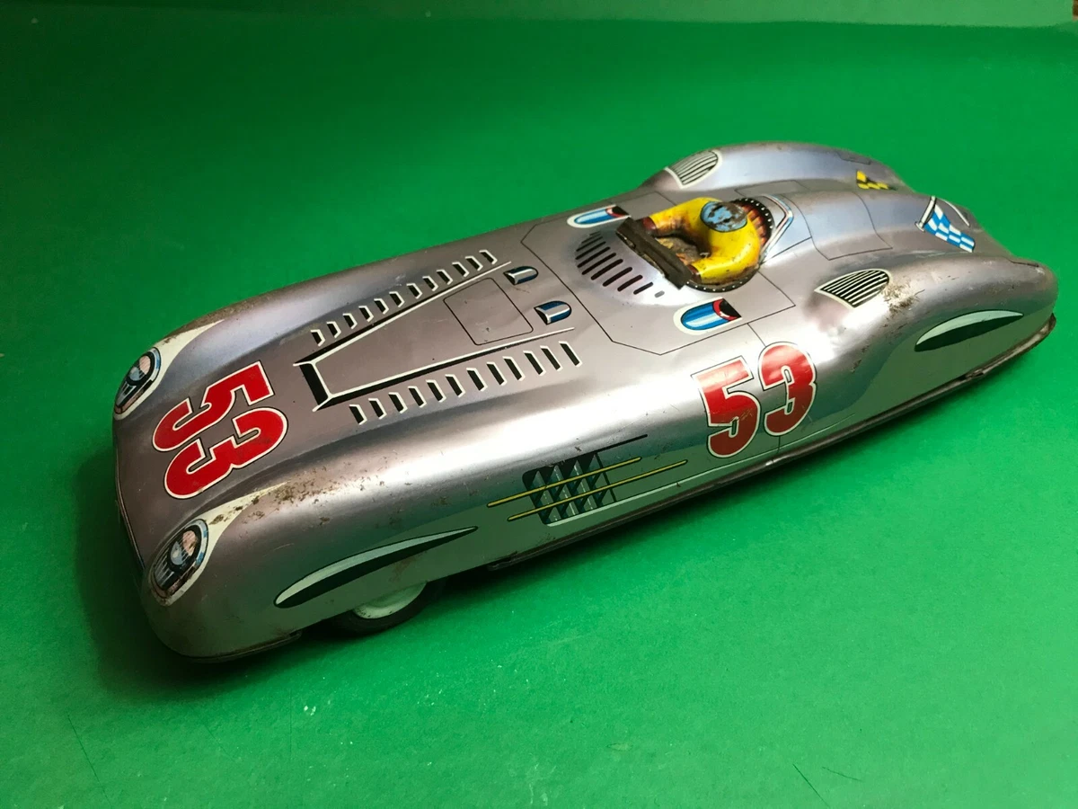 racing car MERCEDES 1950S tin toy JAPAN