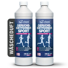 bio-chem Geruchsentferner & W&auml;scheduft Sport 2x 1 L - Probiotischer Waschzusatz