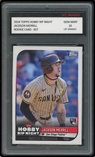 Jackson Merrill 2024 Topps Hobby Rip Night 1st Graded 10 MLB Rookie Card #37