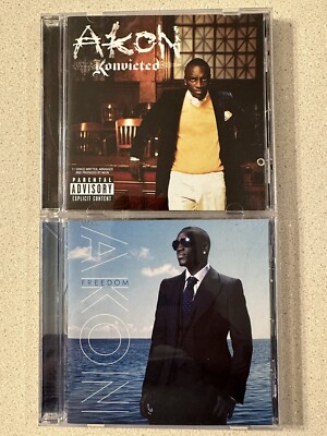 Akon Konvicted Freedom 2 CD Lot CIB Complete In Box!