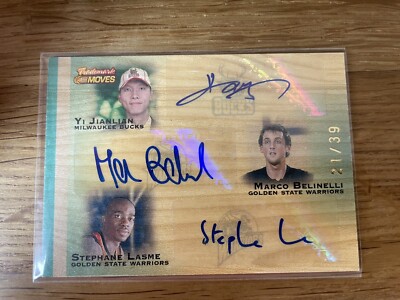 YI JIANLIAN MARCO BELINELLI LASME Triple2007 TOPPS TRADEMARK MOVES AUTOGRAPH /39