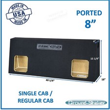 Chevy Silverado Single Cab 8" Dual Ported Vented Sub Box Enclosure