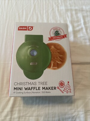 Dash Holiday Mini Waffle Maker 4 - Christmas Tree NEW!