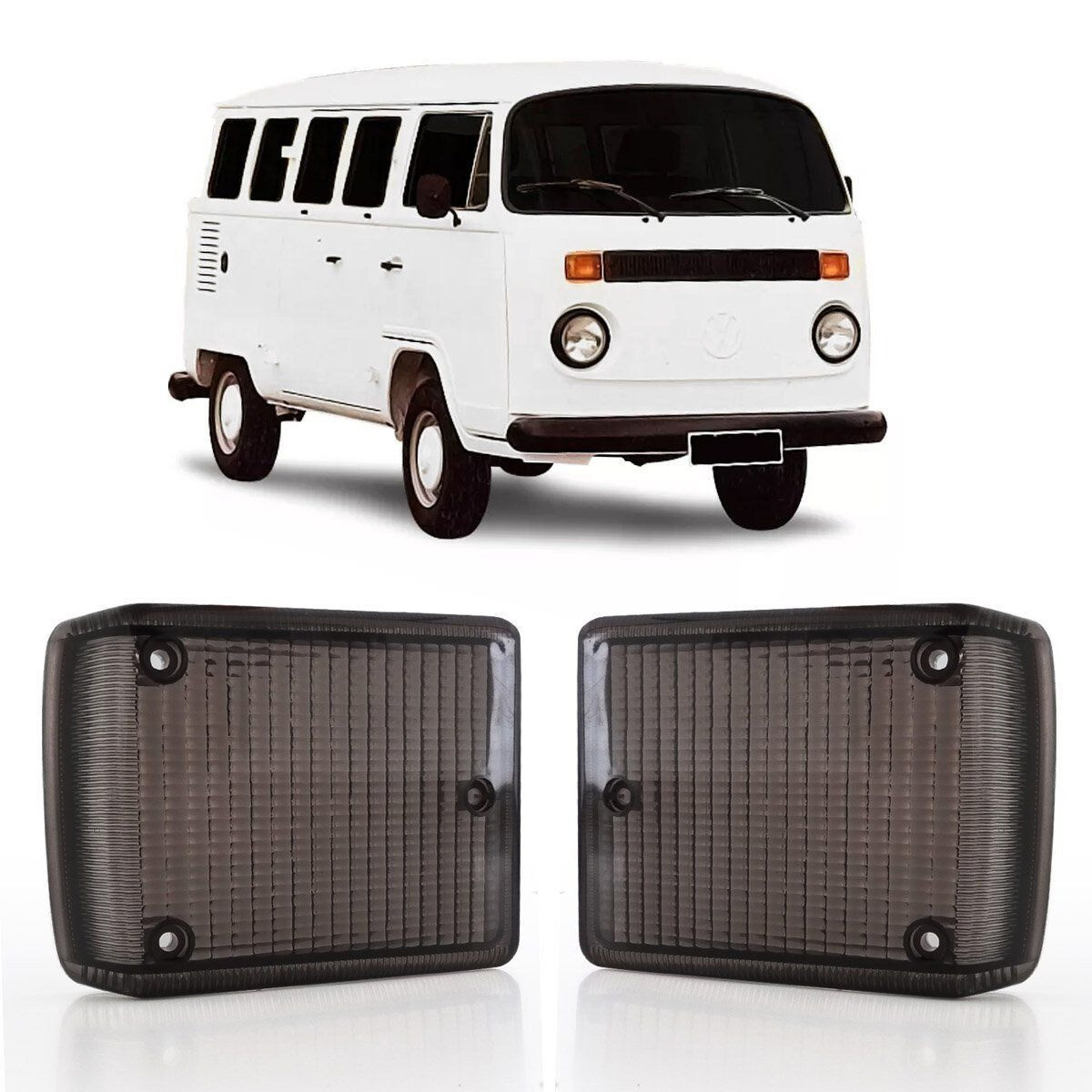 VW T2 Transporter BUS Bay PAIR FRONT TURN SIGNAL LIGHT