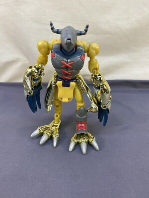 RARE Digimon Limited Edition Gold WarGreymon Agumon Figure Bandai 1999