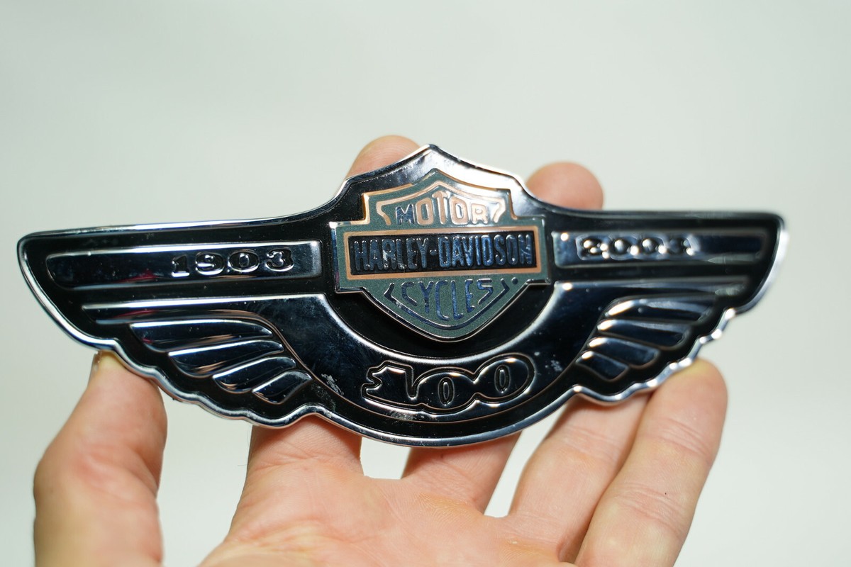 Harley 100th Anniversary gas fuel tank badge emblem Road King