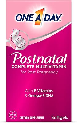 ONE A DAY Postnatal Complete Multivitamin for Post-Pregnancy Folic Acid 60 Count