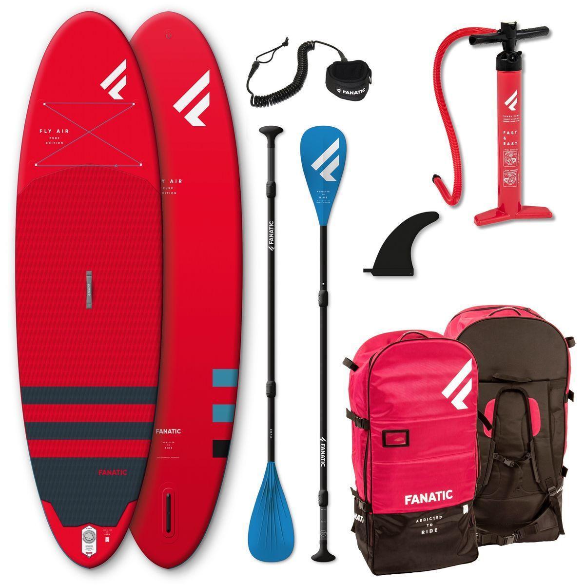 Fanatic Sup Tabla Set Fly Air Tablero de Paddel Pure Remos Correa Red