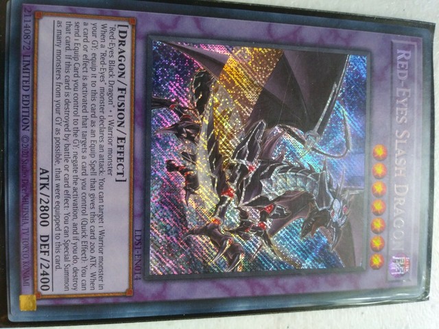 Yugioh! RedEyes Slash Dragon LDS1EN014 Secret Rare