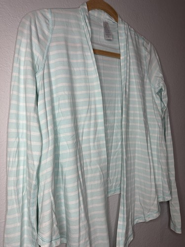 Ivivva Fours a Charm Mint Striped Wrap Cardigan Girls Size 14 - Picture 3 of 12
