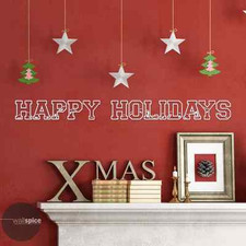 Happy Holidays Vinyl Wall Decal Sticker