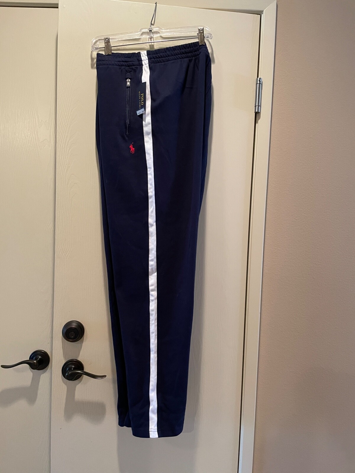 PONY POLO RALPH LAUREN BLU PERFORMANCE FELPA FELPA PANTALONI PISTA 2XL nuova con etichette