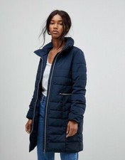 B Young Fitted Padded Coat Navy Size 8 Bnwt