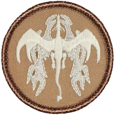 GLOW IN THE DARK Dragon Patrol Patch - 2" Round Embroidered Patch (022GL)
