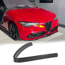 For Alfa Romeo Giulia Sport Quadrifoglio Dry Carbon Front V Shape Grill Cover 