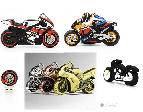 USB Stick Motorrad-Bikes 8-32-64-128GB Honda, Yamaha, Chrom, Custom u.a.