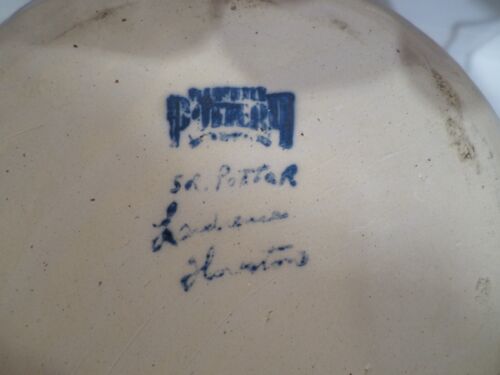 Vintage Marshall Pottery Pitcher Signed Sr Potter Landrence Houston Hand Painted - Picture 8 of 9