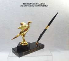 METAL PHESANT  PEN SET PHESANT TROPHY  HUNTING  TROPHIES  PEN HOLDER  # M