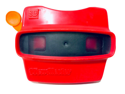 View Master 3D Vintage 1979 Animation Slide Viewer Classic Red & Orange Handle