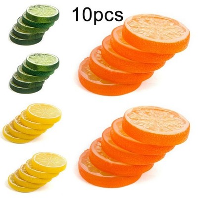 Künstliche Fruchtscheibe Simulation Tabelle 10Pcs Zitrone Einkaufszentrum
