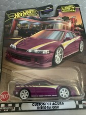 Hot Wheels * PREMIUM BOULEVARD Custom 01 Acura Integra GSR * ¡Neumáticos de goma 1:64!