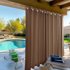 Outdoor Curtains 300 GSM for Patio, Waterproof Outside Curtains Premium Weath...